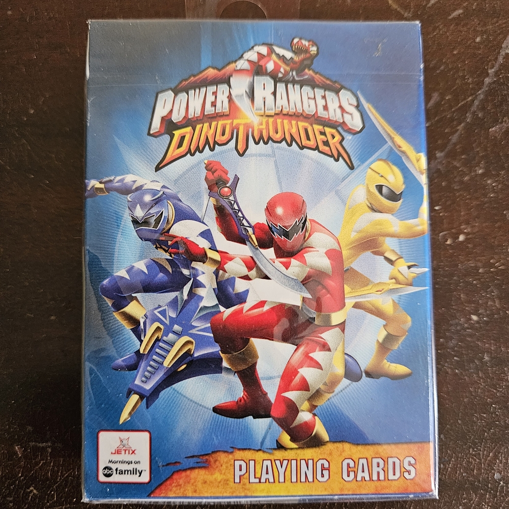Vintage Power Rangers Dino Thunder Playing cards. Sealed. Bicycle.